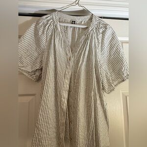 Anne Klein Striped White and blue Women's Top